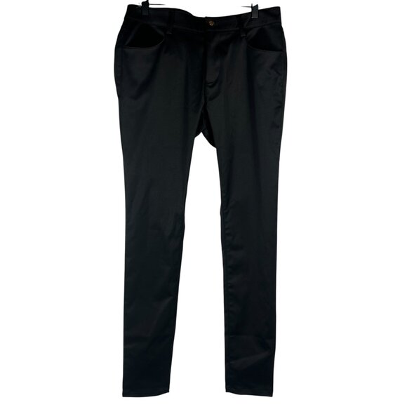 NWOT BAUBAX Merino Wool Blend Stain Water Resistant Trouser Black 10 / 34 TALL - Picture 1 of 11